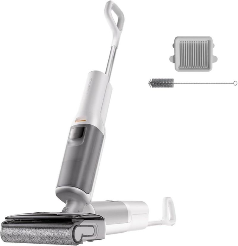 roborock F25 RT Aspiradora Inalámbrica en Seco y Húmedo, 20000 Pa, Autolimpieza con Agua Caliente y Autosecado con Temperatura Alta