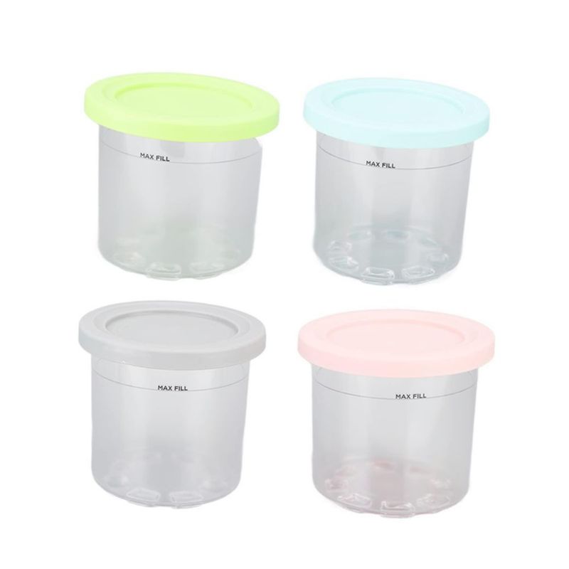 Latas de Helado, 4 Recipientes de Pinta Creami para Máquinas de Helado for Ninja NC299AMZ NC300s Series Creami, Recipientes de P