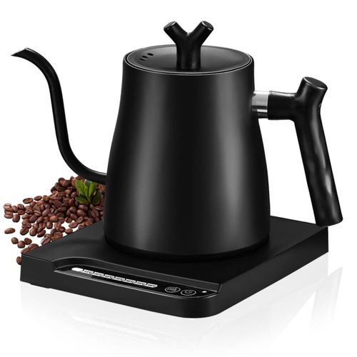 Tetera Eléctrica Cuello de Cisne de Acero Inoxidable, Hervidor de Agua Eléctrico de 7 Modos de Temperatura, Apagado Automático,