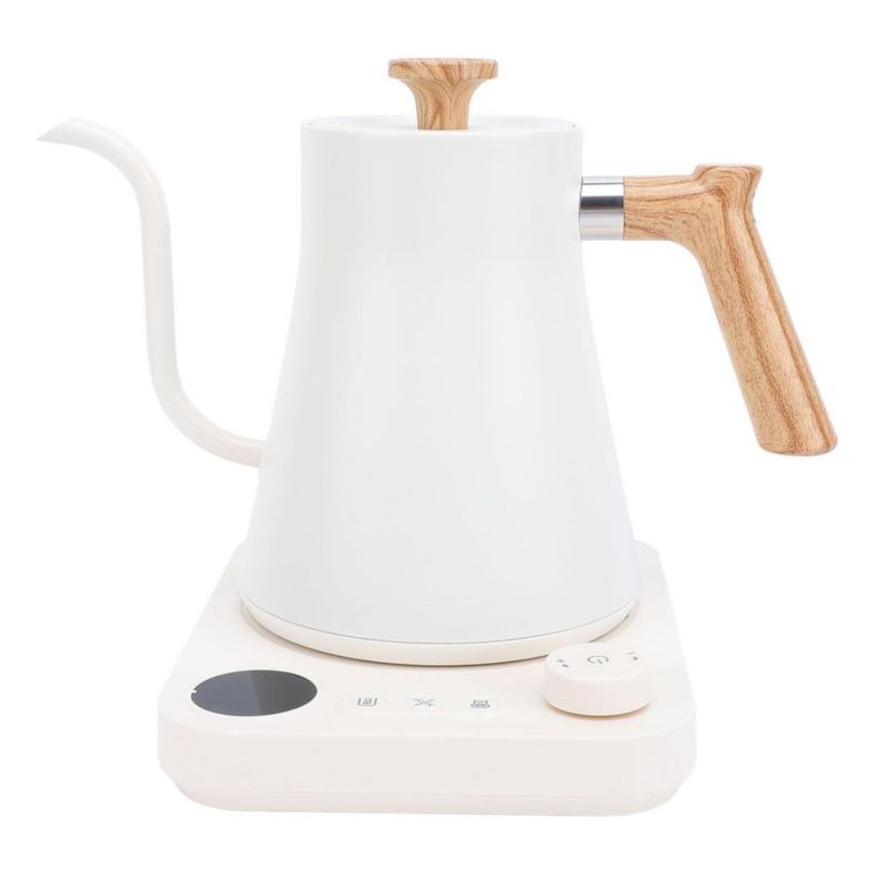 Mumusuki Hervidor Eléctrico de Cuello de Cisne, Tetera de Acero Inoxidable de 1200 W con Control Preciso de Temperatura, Hervido