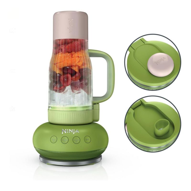 Licuadora Portátil Ninja Blendboss 26oz 1200W Anti-derrames, Batidora personal y vaso para batidos - Chicle de sandía
