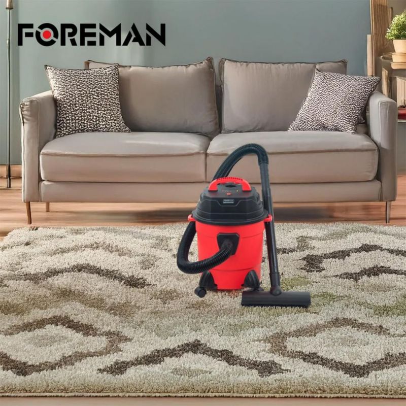 Aspiradora Industrial Sólido Líquido Soplado 15 Litros 1500w - Rojo/negro