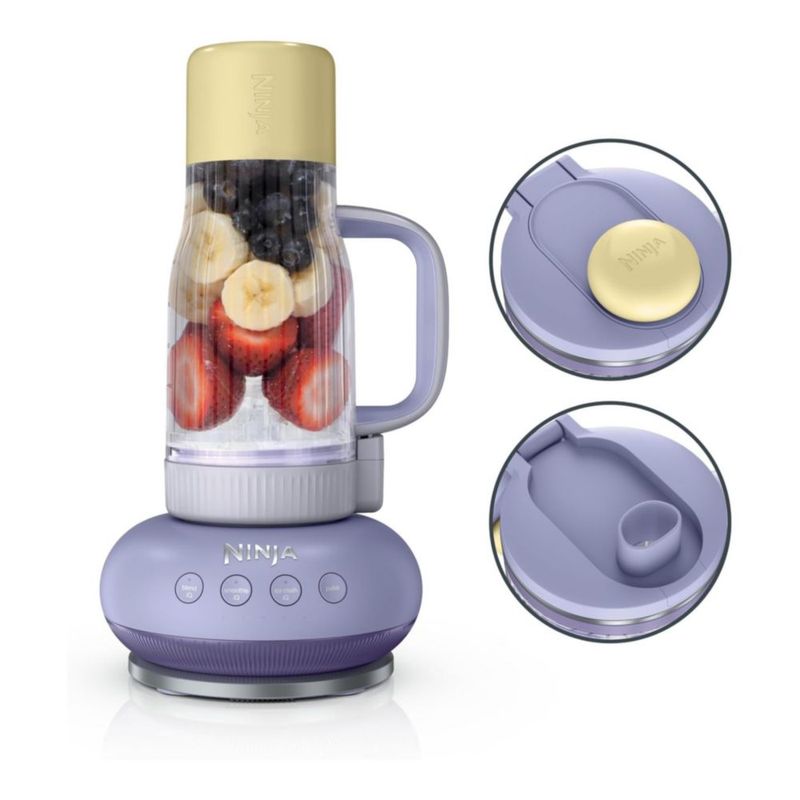 Licuadora Portátil Ninja Blendboss 26oz 1200W Anti-derrames, Batidora personal y vaso para batidos - Limonada de lavanda