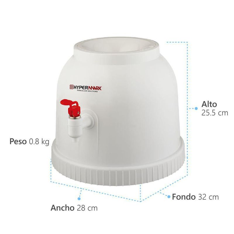 Porta garrafón de agua Hypermark Drizz Water Blanco 20 litros
