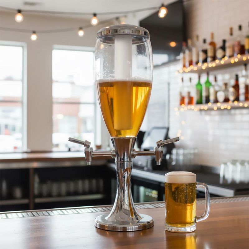 Dispensador de torre de cerveza y bebidas frías Hypermark Rich Beer 2 grifos 3 litros