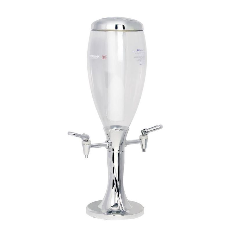 Dispensador de torre de cerveza y bebidas frías Hypermark Rich Beer 2 grifos 3 litros