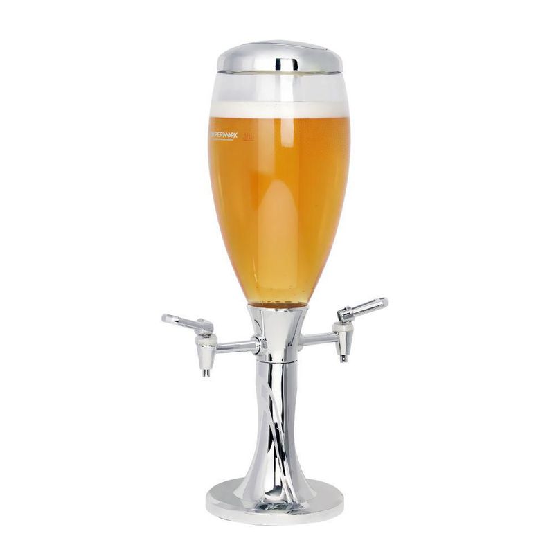 Dispensador de torre de cerveza y bebidas frías Hypermark Rich Beer 2 grifos 3 litros