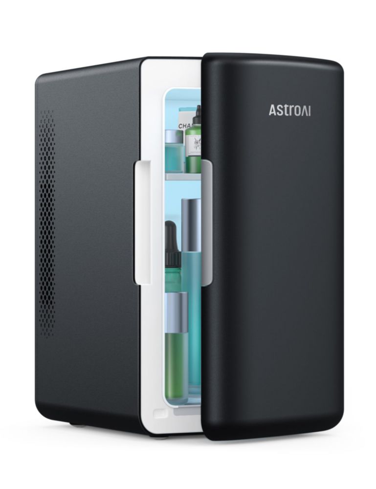Mini refrigerador AstroAI de 2.0 generación, 6 litros/8 latas, para maquillaje y cuidado de la piel, 110 V CA/12 V CC, enfriador