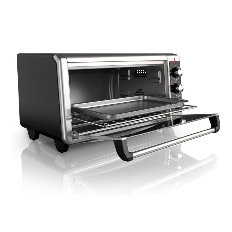 Horno Eléctrico BLACK+DECKER TO3250XSB - Horno Eléctrico con Sistema de Convección con Interior Extra Amplio. Hornea, tuesta, recalienta y más
