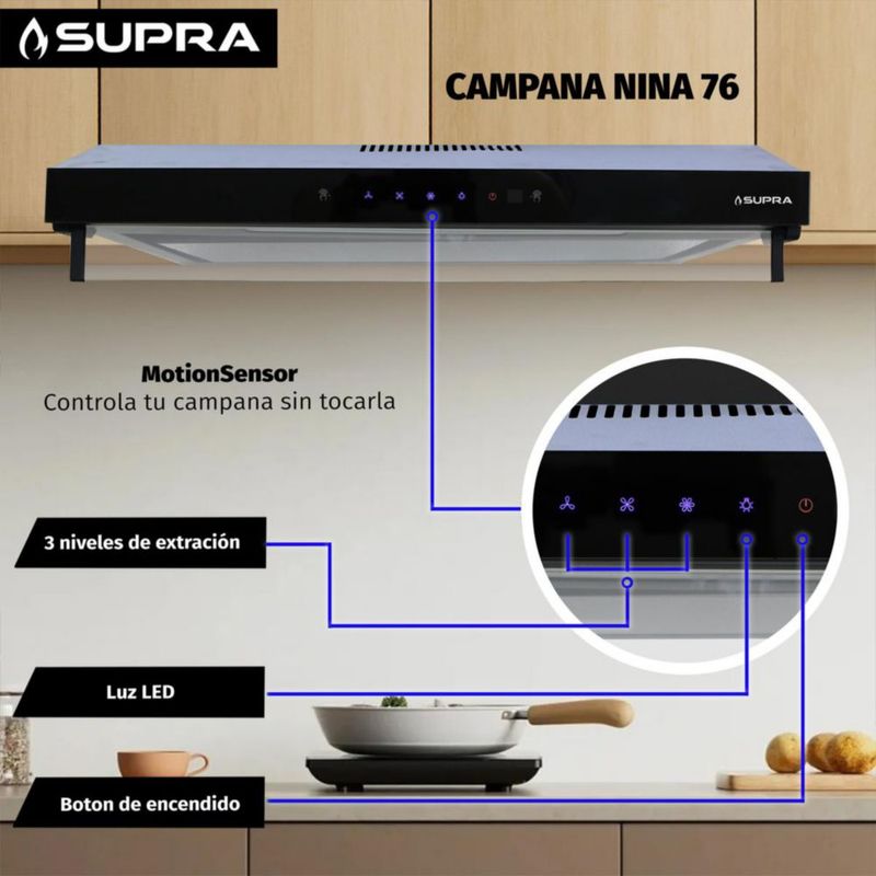 Campana de Pared Supra de 76cm NINA 76