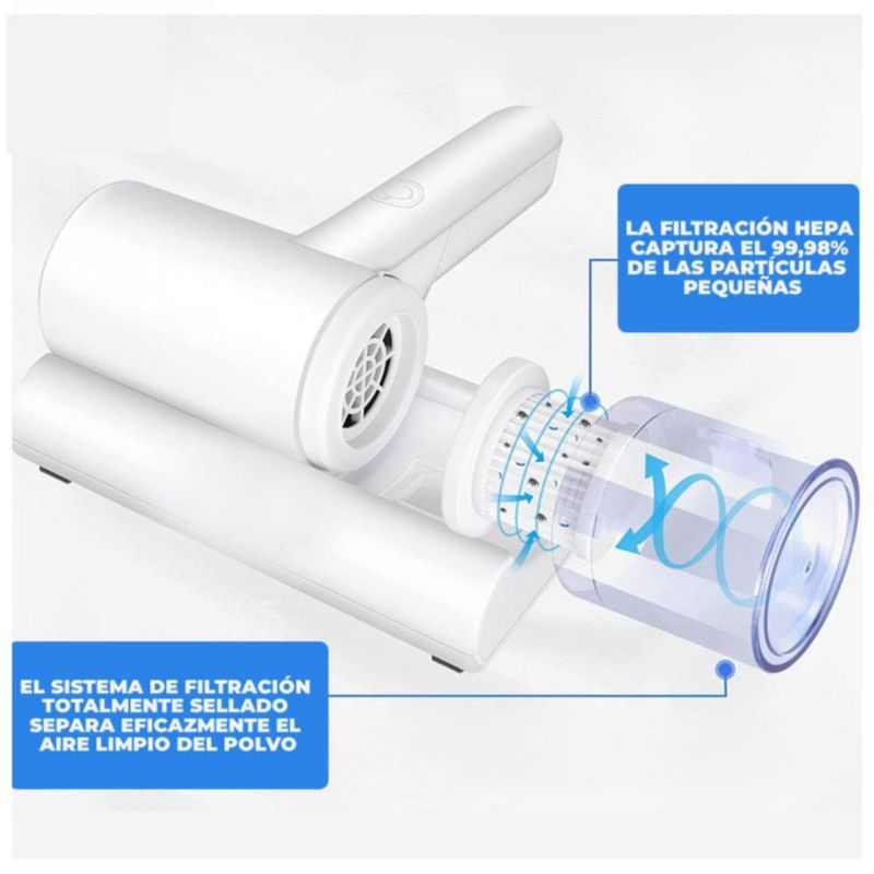 Mini Aspiradora Inalámbrica Para Eliminación De Ácaros Con Luz Ultravioleta