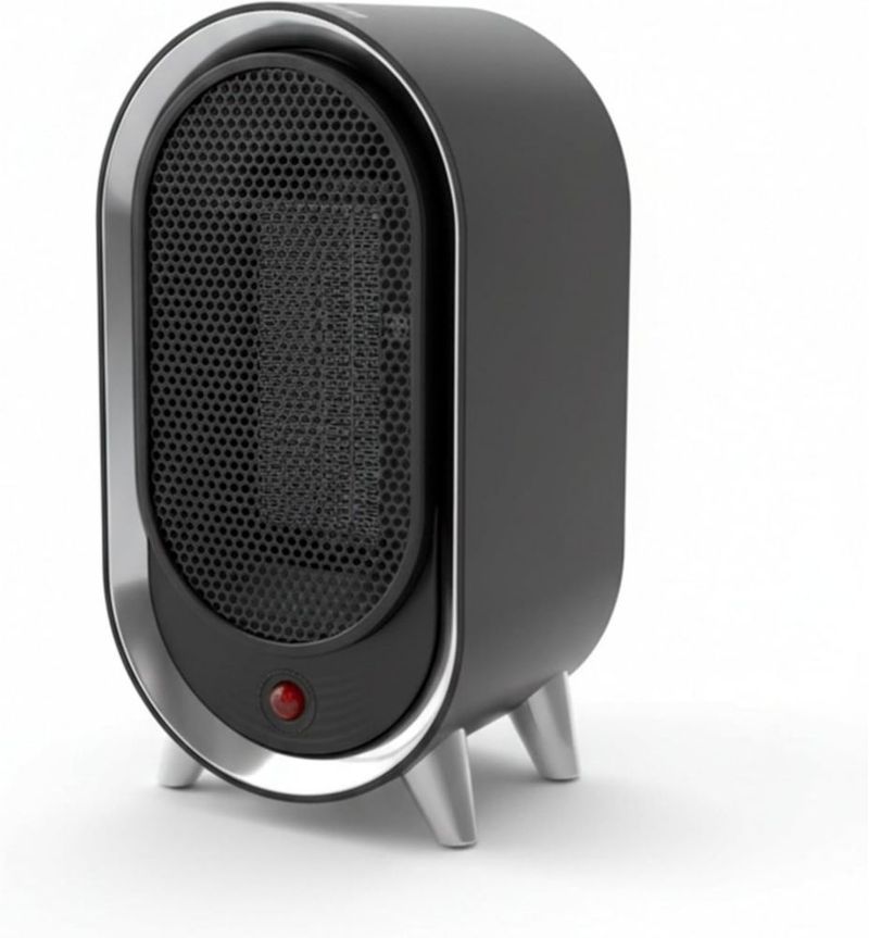Bluelander Calentador Portátil 10.5*13.5*24.5 cm, Calefactor Eléctrico 900W con 2 Velocidades, Protección contra Sobrecalentamiento (Negro)