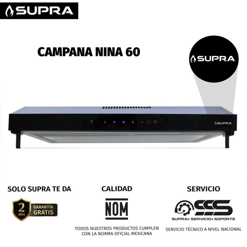 Campana de pared de 60cm NINA 60