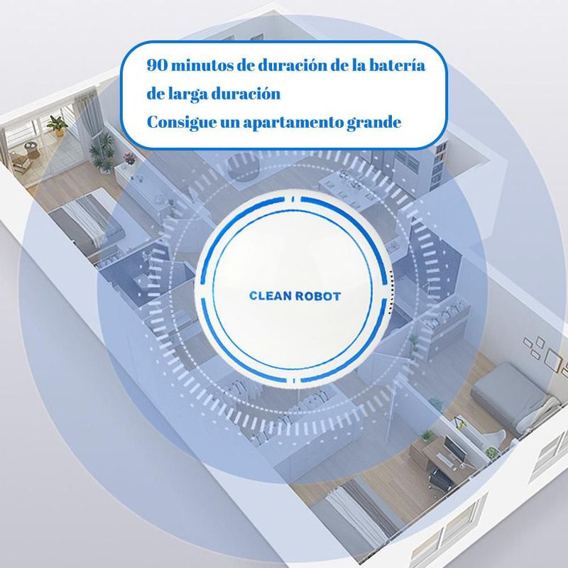 Robot Aspirador Automático Inteligente para Perezosos - Mini Limpiador con Carga USB y Navegación Eficiente.HOGAWAY
