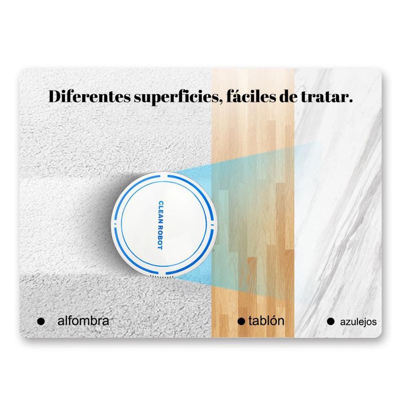 Robot Aspirador Automático Inteligente para Perezosos - Mini Limpiador con Carga USB y Navegación Eficiente.HOGAWAY