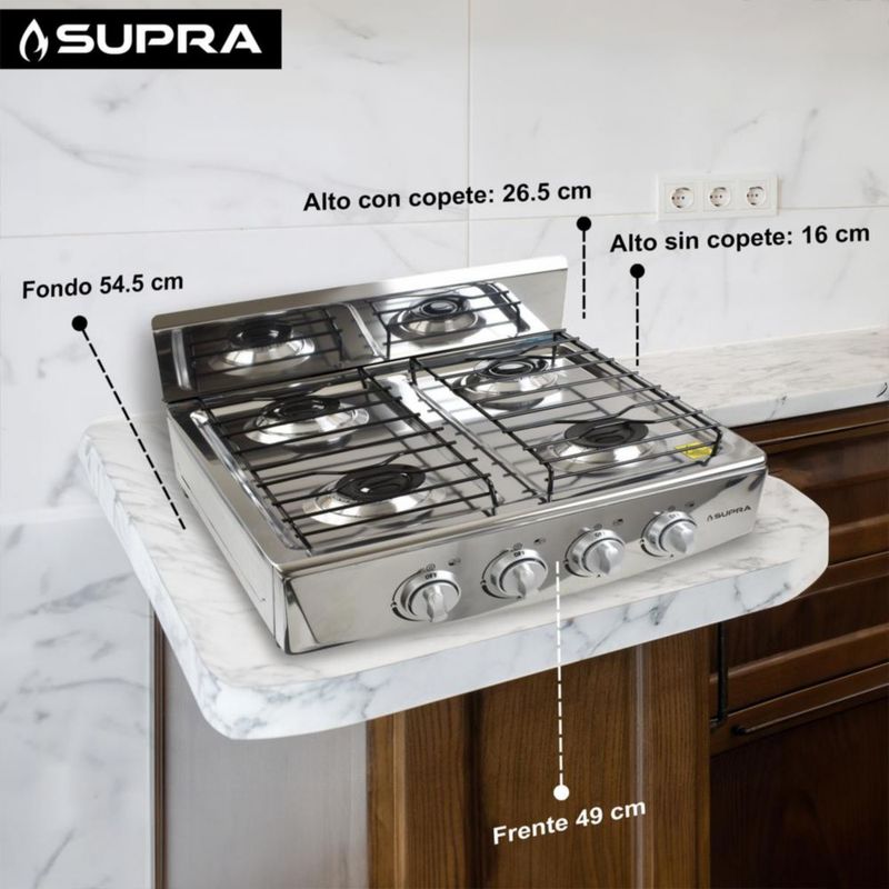 Parrilla a gas LP 4Q-TITAN SILVER