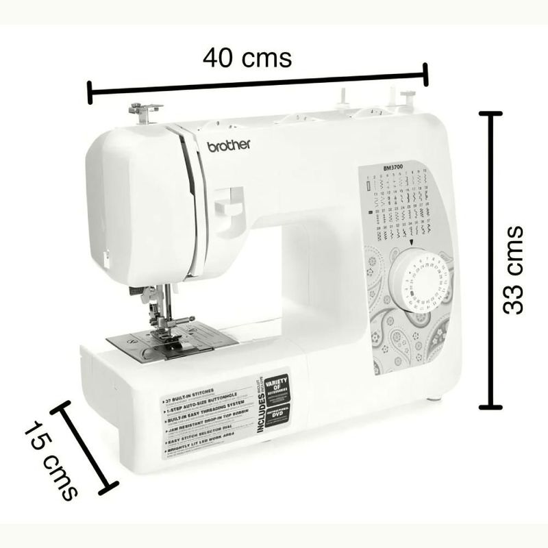 Máquina de Coser Mecánica Brother BM3700 37 Puntadas Blanco