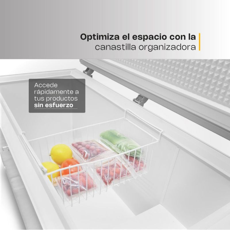 CONGELADOR RHINO CONGECO-16 | Congelador Horizontal | 16 Pies Cúbicos | Canastilla De Acero |  Carnicería Pastelería Super Mercados