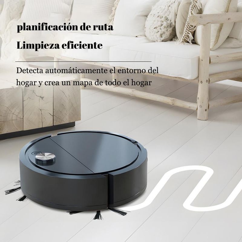 Robot Aspirador Automático Inteligente para Casa - Pequeño Electrodoméstico de Limpieza con Carga Automática y Alta Succión.HOGAWAY