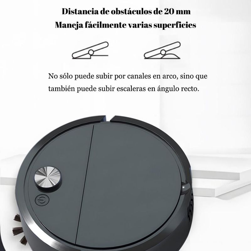 Robot Aspirador Automático Inteligente para Casa - Pequeño Electrodoméstico de Limpieza con Carga Automática y Alta Succión.HOGAWAY