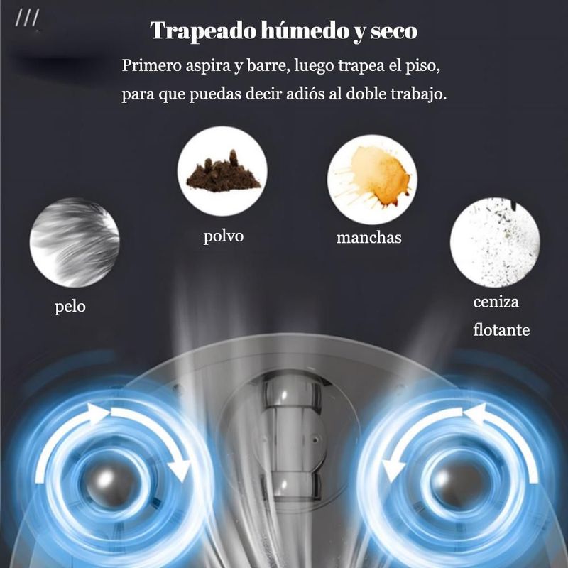 Robot Aspirador Automático Inteligente para Casa - Pequeño Electrodoméstico de Limpieza con Carga Automática y Alta Succión.HOGAWAY