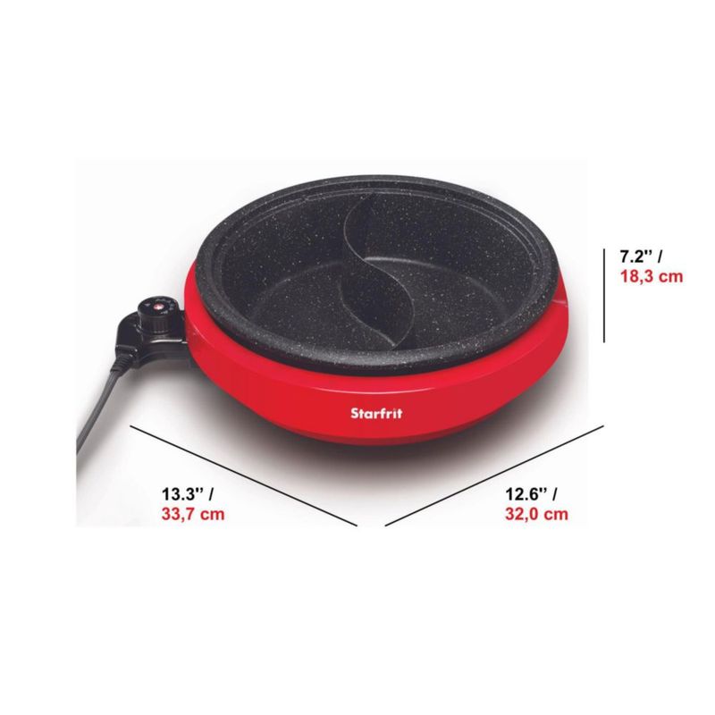 Olla eléctrica de doble cara Starfrit The Rock - 3 L - Antiadherente Rock.Tec - Control de temperatura variable - 1200 W