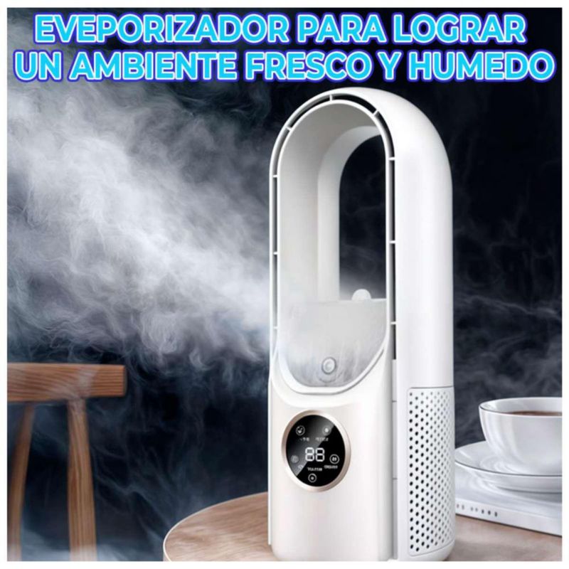Ventilador Con Humificador 6 Velocidades Sin Aspas