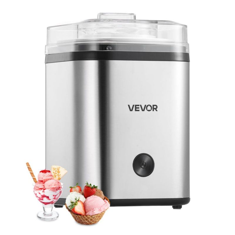 Heladera VEVOR, 2.11 cuartos de galón, eléctrica, automática, de gran capacidad, fácil de usar y limpiar, con carcasa de acero i