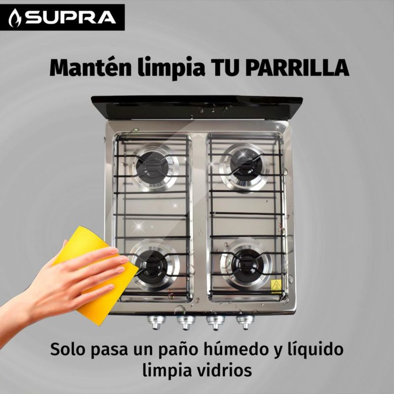 Parrilla a gas LP 4Q-TITAN BLACK acero