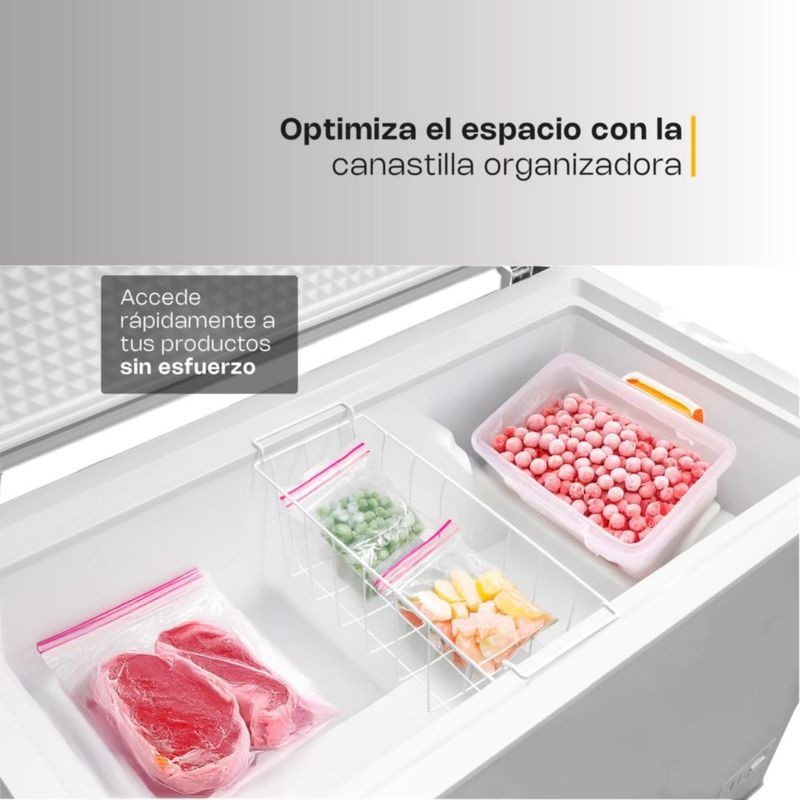 CONGELADOR RHINO CONGECO-10 | Congelador Horizontal | 10 Pies Cúbicos | Canastilla De Acero |  Carnicería Pastelería Super Mercados