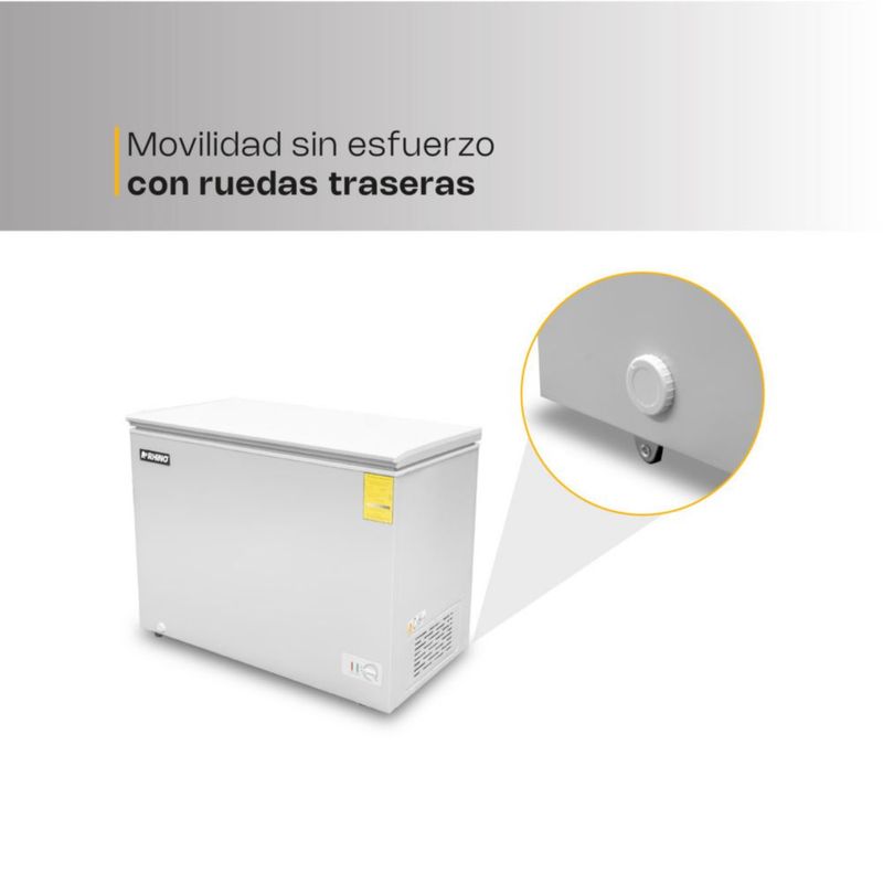 CONGELADOR RHINO CONGECO-10 | Congelador Horizontal | 10 Pies Cúbicos | Canastilla De Acero |  Carnicería Pastelería Super Mercados