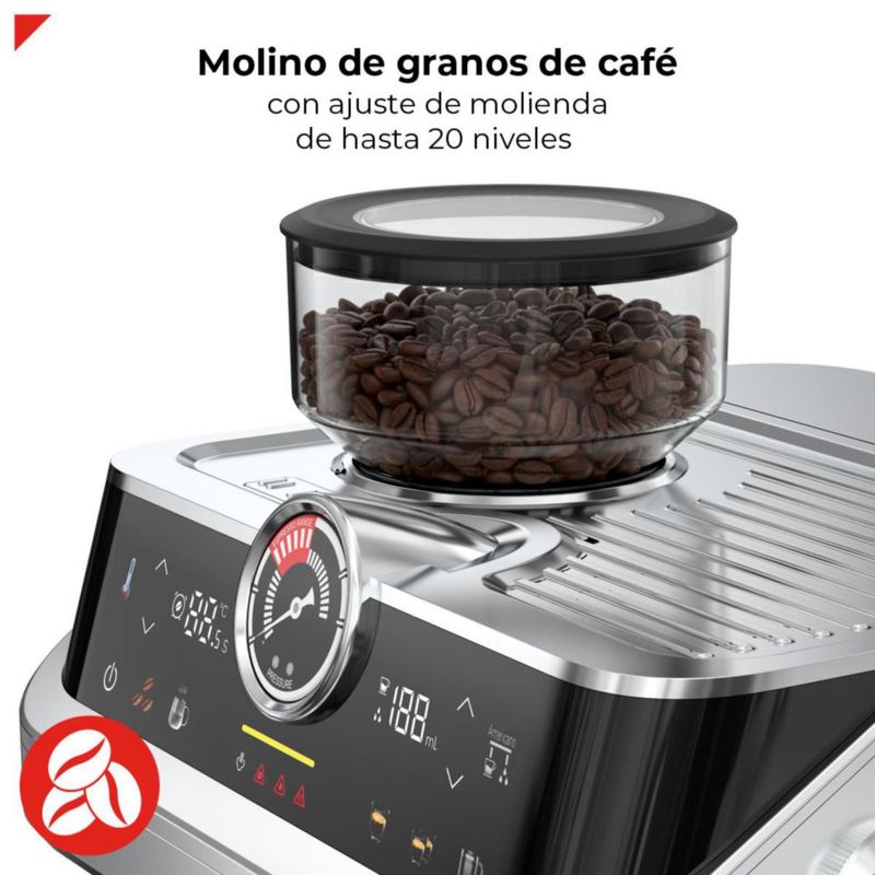 Cafetera Semiautomática 20B Con Molino Bogner BECM01