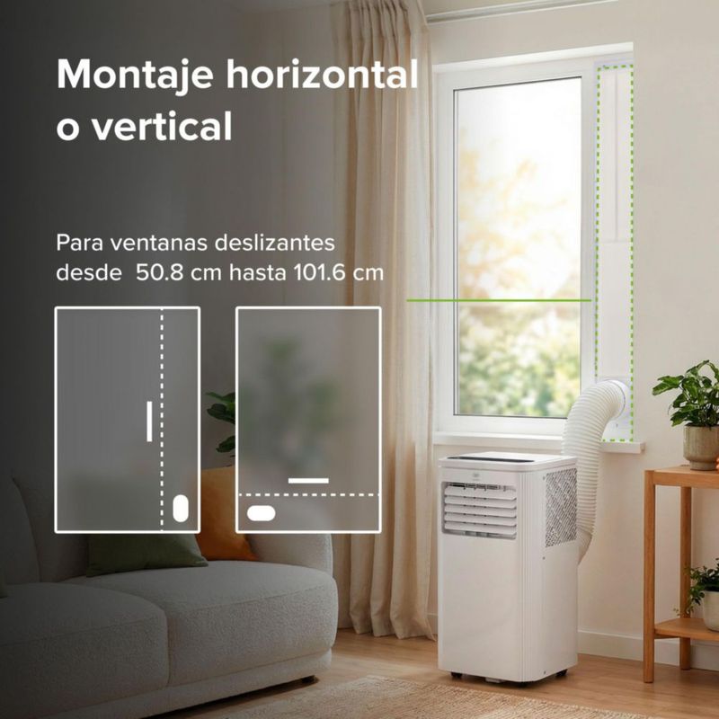 Aire acondicionado portátil 3 en 1 Enfriador, Ventilador y Deshumidificador Cobertura 16 m2 Control Remoto 115v Avera AICP01