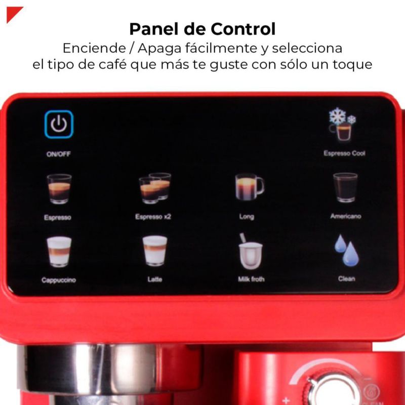 Cafetera Espresso Automática 20B Color Rojo Bogner BDECM03