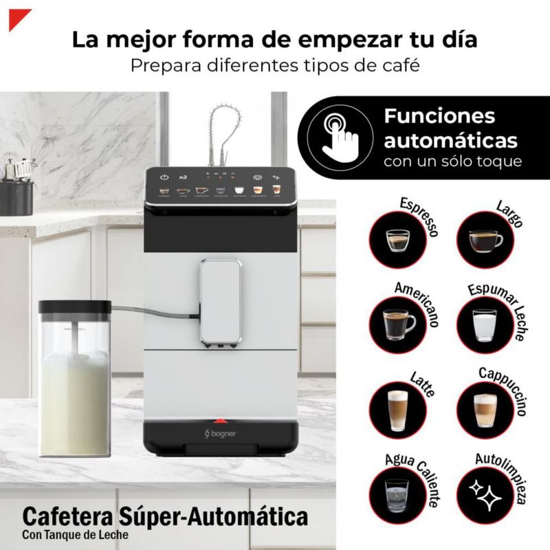 Cafetera Súper-Automática 20B Con Molino Bogner BECM02S