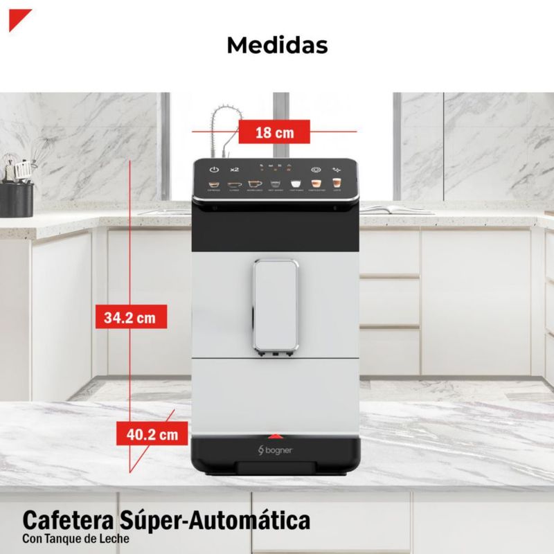 Cafetera Súper-Automática 20B Con Molino Bogner BECM02S