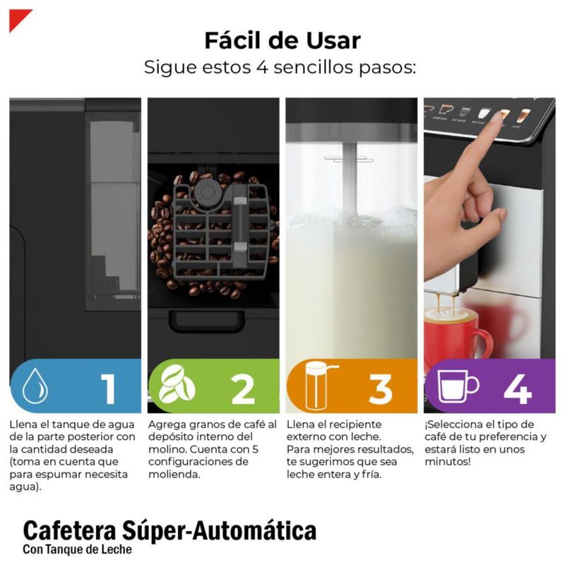 Cafetera Súper-Automática 20B Con Molino Bogner BECM02S