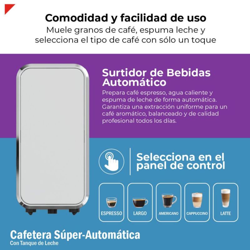 Cafetera Súper-Automática 20B Con Molino Bogner BECM02S