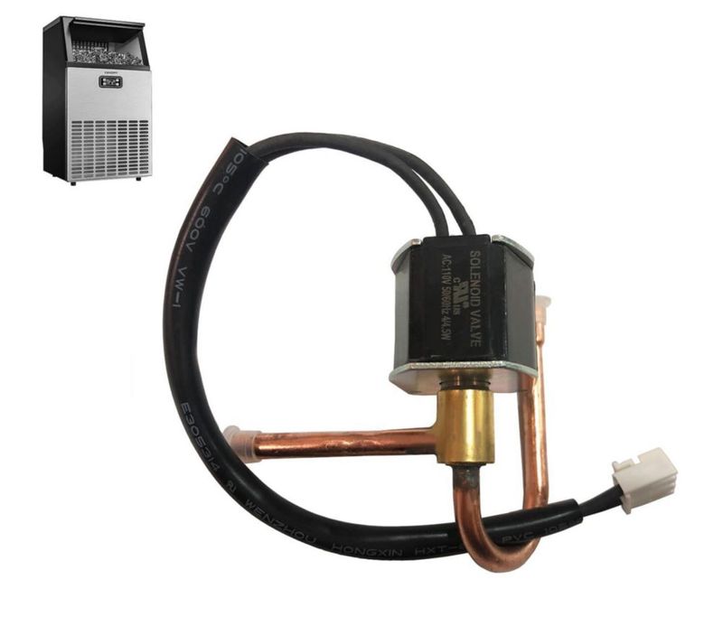 Válvula electromagnética de recolección de hielo (válvula solenoide) compatible con la máquina de hielo comercial EUHOMY (99 lb