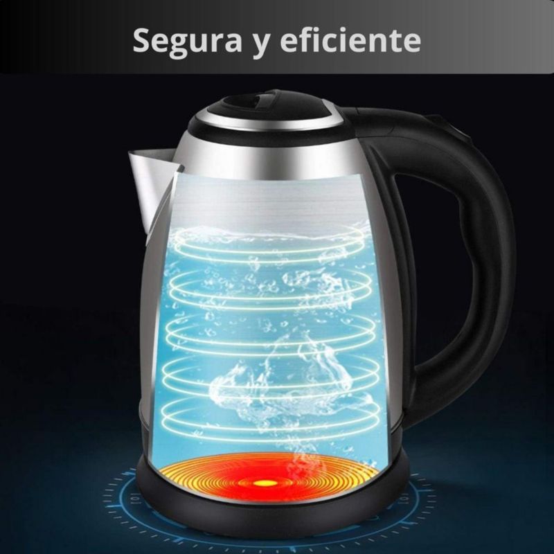 Tetera Eléctrica De Acero Inoxidable 2 Litros Genérica Color Plata