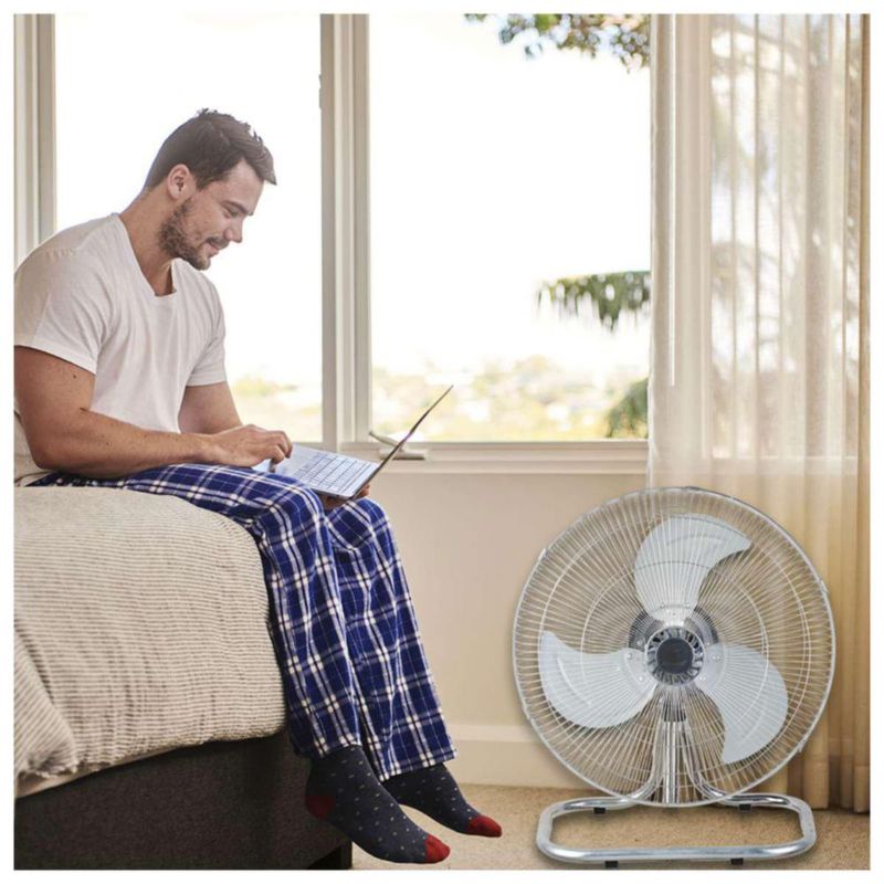 Ventilador De 18'' Pedestal, Piso Pared Con 3 Velocidades