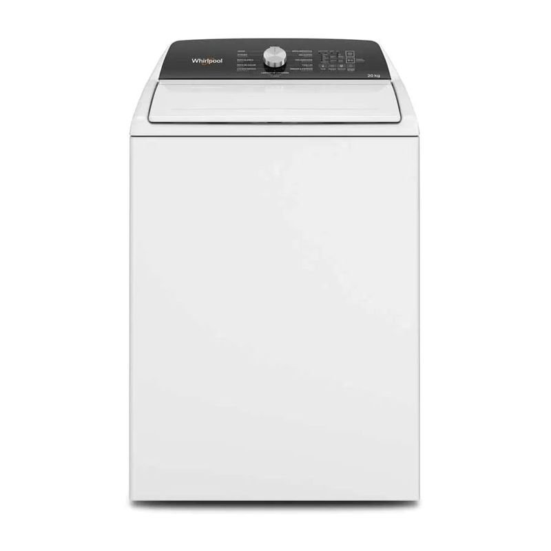 Lavadora Whirlpool 7MWTW5015PW con agitador alto y cascada de agua 20kgs