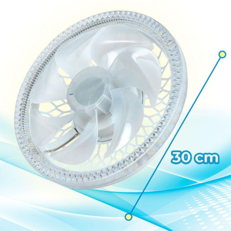 Lampara Led 23W con Ventilador de 12 W y Control Remoto Luz Cálida y Fría