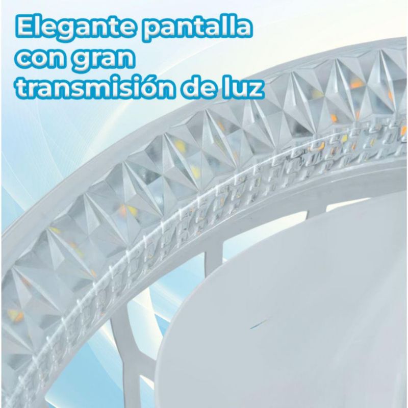 Lampara Led 23W con Ventilador de 12 W y Control Remoto Luz Cálida y Fría