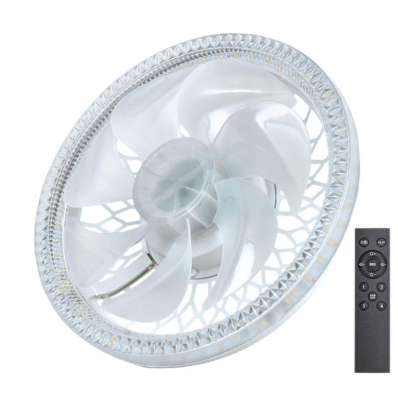Lampara Led 23W con Ventilador de 12 W y Control Remoto Luz Cálida y Fría