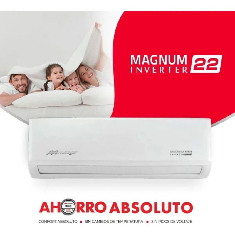 Mini Split Mirage Inverter Magnum 22 Frío-Calor 1 Ton 220V Blanco