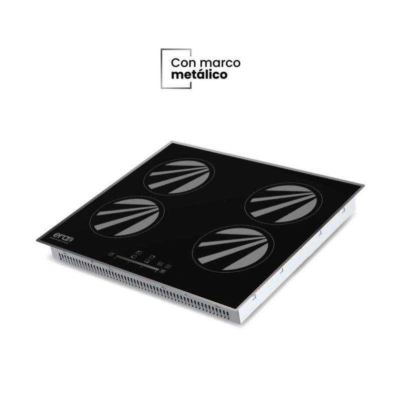 Parrilla Eléctrica De Inducción Era 220 V Negro 4 Quemadores Negro