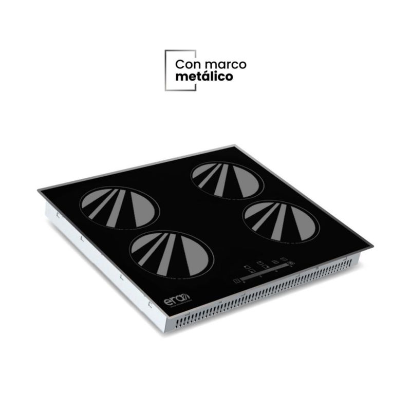 Parrilla Eléctrica De Inducción Era 220 V Negro 4 Quemadores Negro