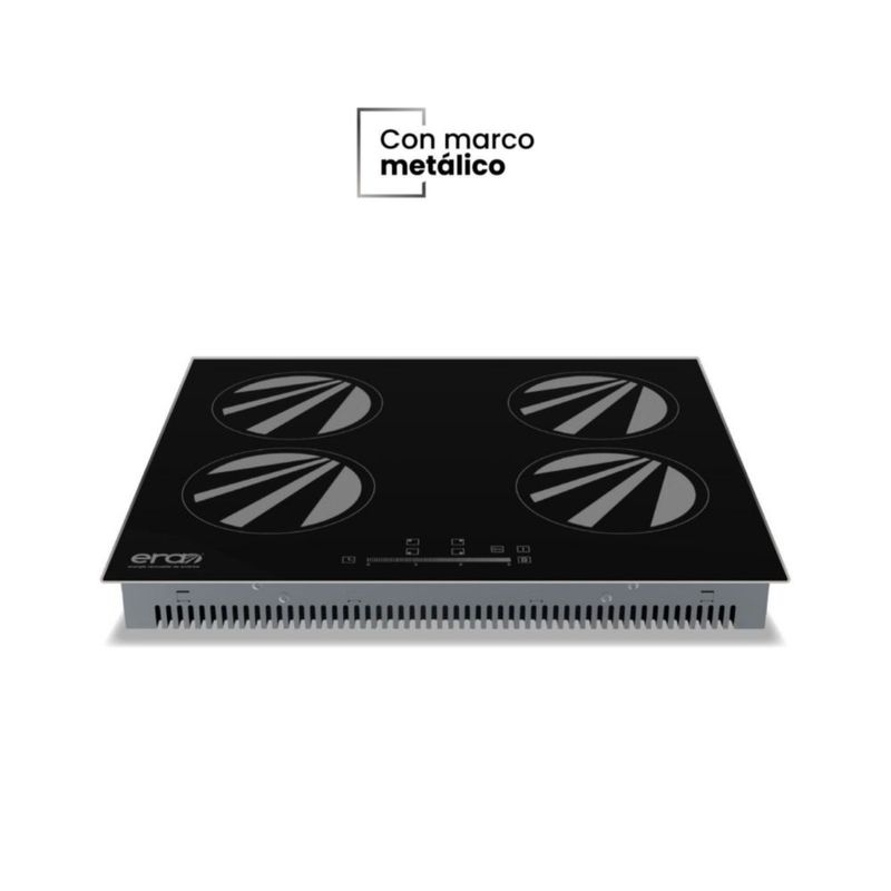 Parrilla Eléctrica De Inducción Era 220 V Negro 4 Quemadores Negro