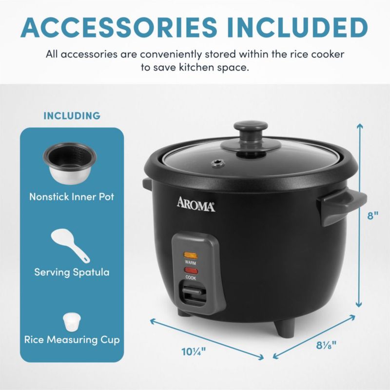 Hervidor de arroz y cereales Aroma Housewares ARC-363NGB 15 L